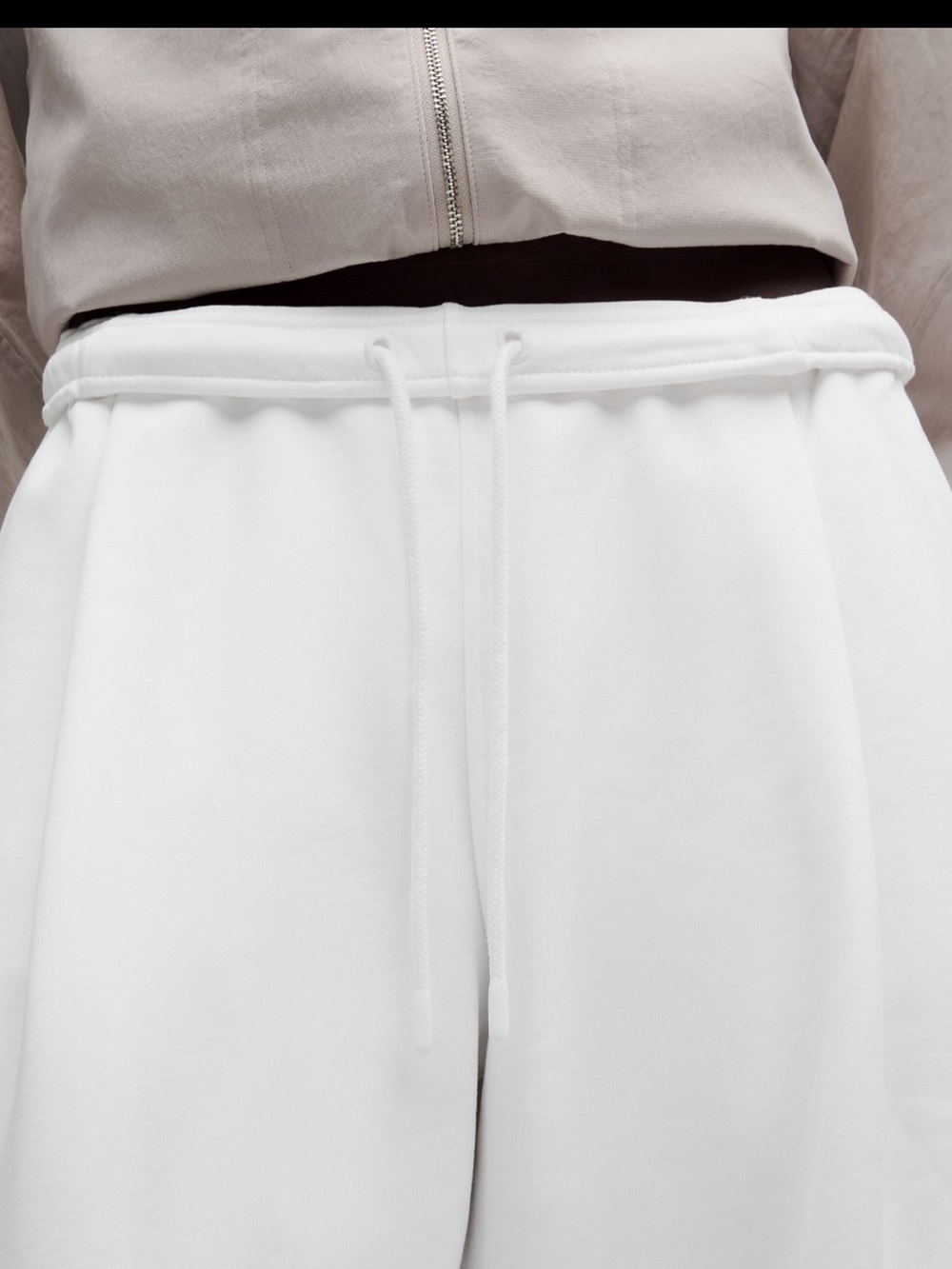 New❤️lululemon S French Terry Wide Leg Pant - White - Picture 8 of 11